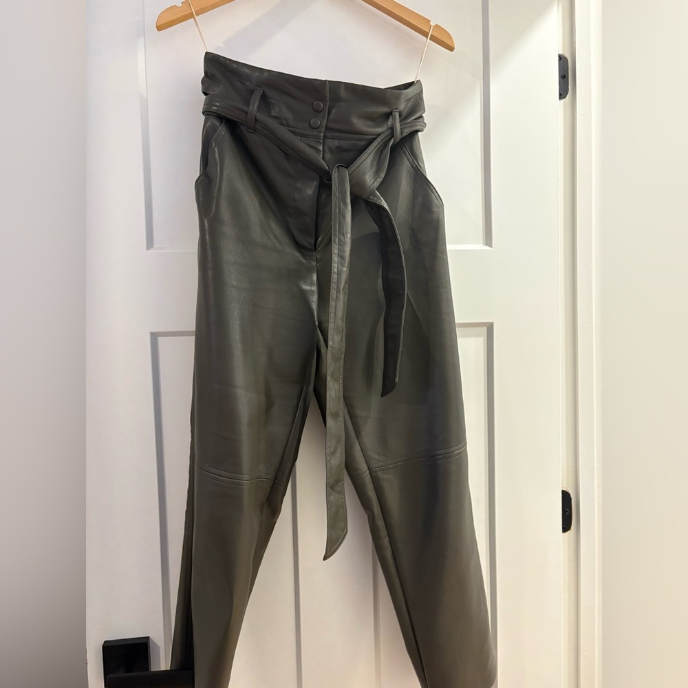 Wilfred Olive Leather Pants